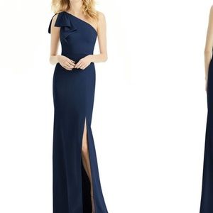 After six one shoulder gown